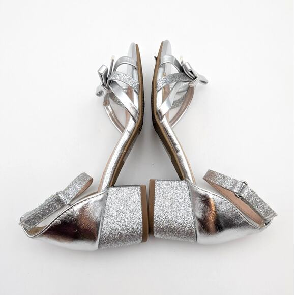 Jellypop Zendah Metallic Block Heel Sandal Kids' Girls Silver Size US12M - Picture 4 of 11